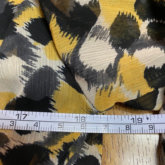 ABStudio Yellow & Black blouse attached cami L - Picture 8 of 8